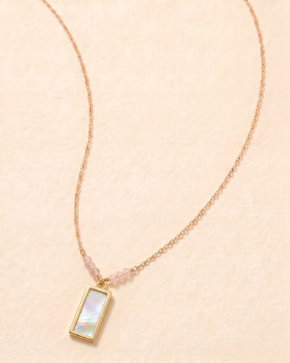 Aurora - Pearl & Morganite 16K Gold-Filled Necklace