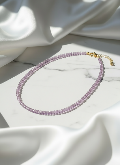 Amethyst Aura Gemstone Base Necklace