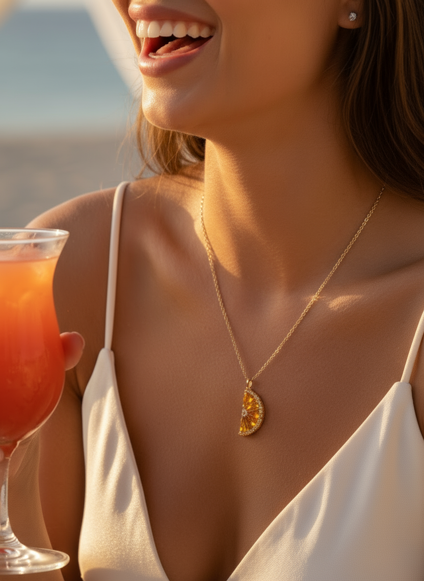 Crystal Citrus 14k Gold-Filled Necklace