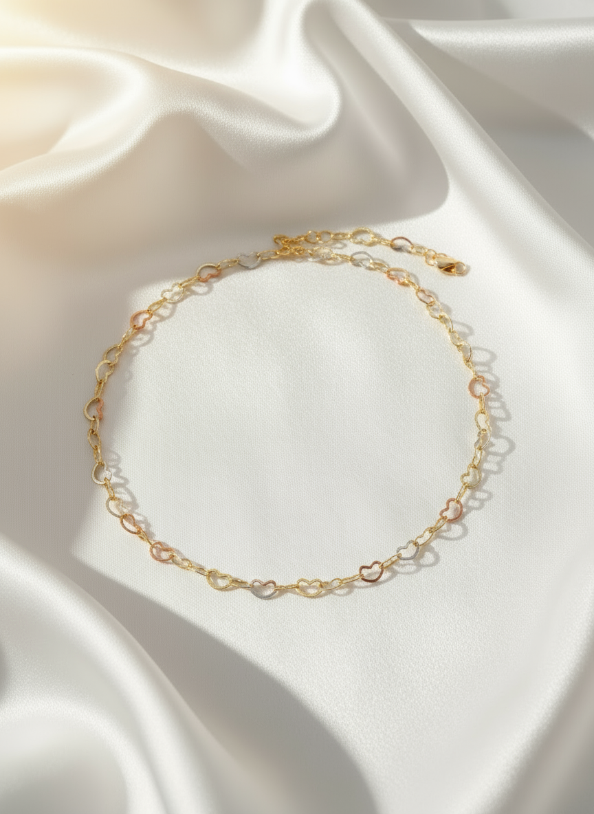 Heart Gold-filled Cable Link Chain Base Necklace