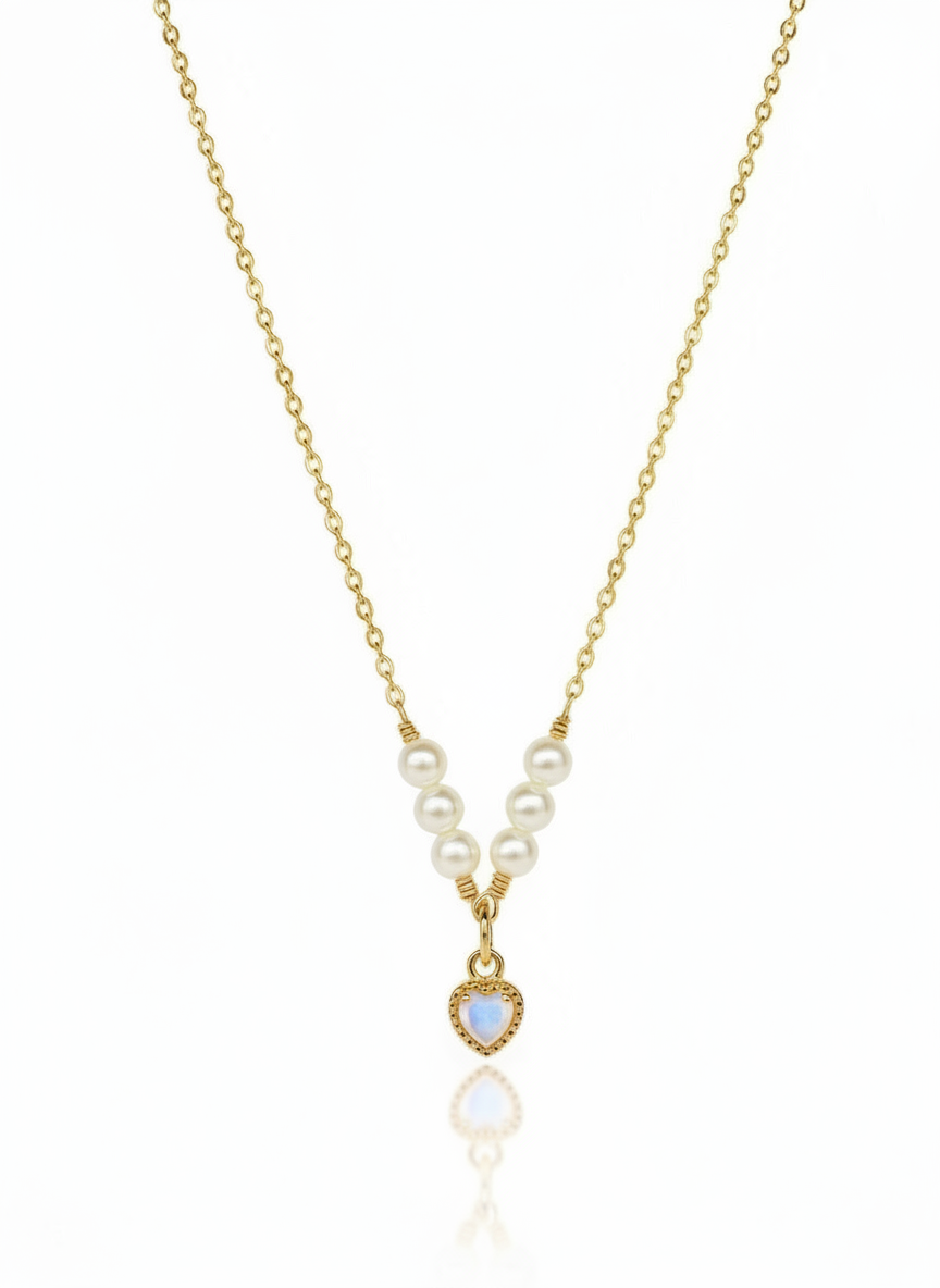 Moon Kiss - 16K Moonstone Gold-Filled Necklace