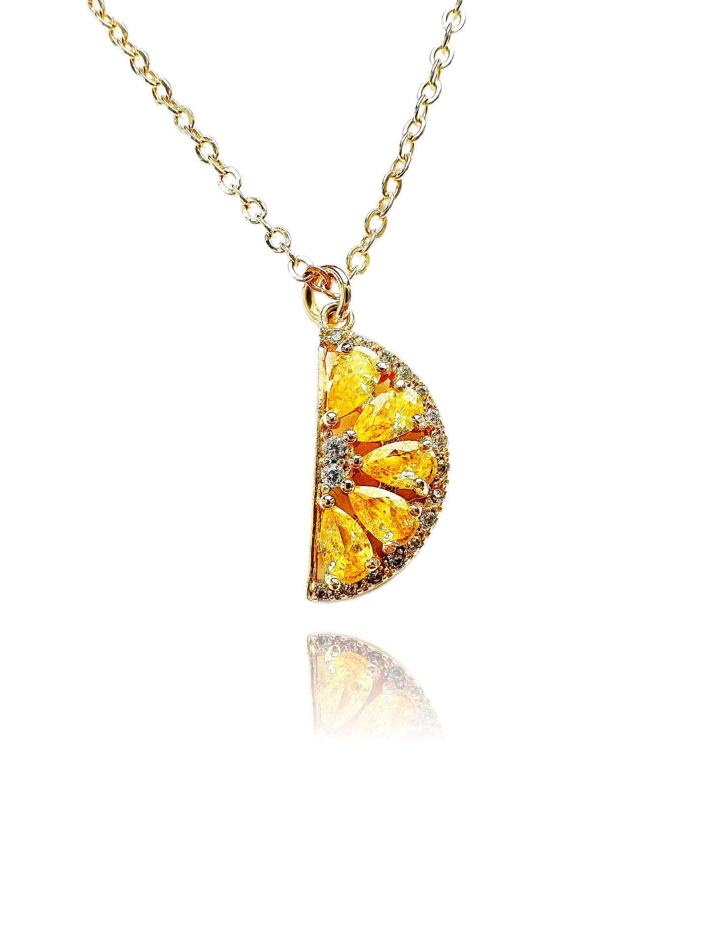 Crystal Citrus 14k Gold-Filled Necklace