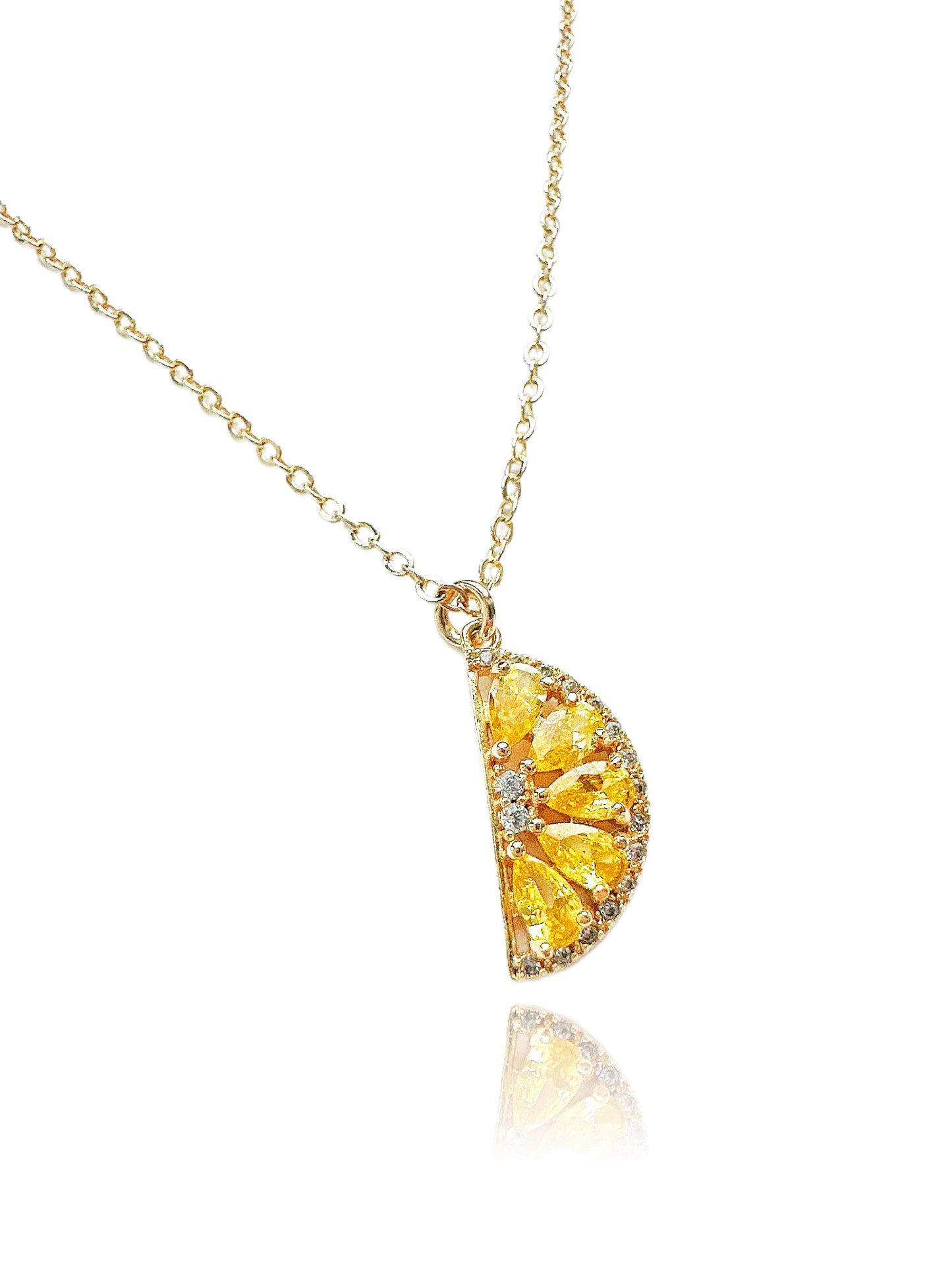 Crystal Citrus 14k Gold-Filled Necklace