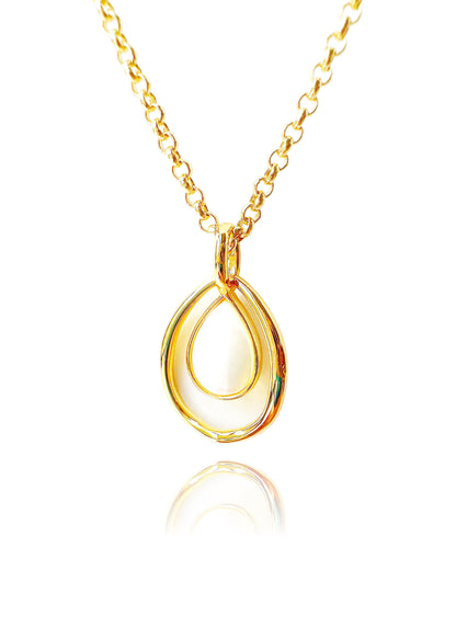 14k Gold-Filled Pearl Drop Necklace