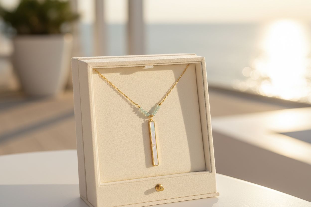 Renewal - Pearl Bar 16K Gold-Filled Necklace