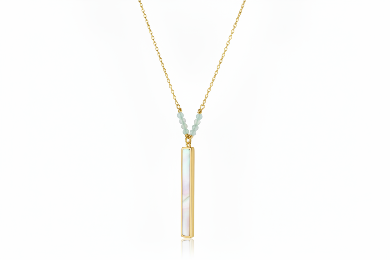 Renewal - Pearl Bar 16K Gold-Filled Necklace