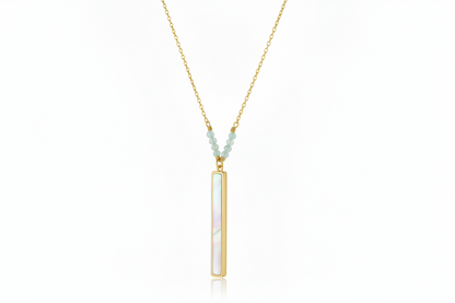 Renewal - Pearl Bar 16K Gold-Filled Necklace