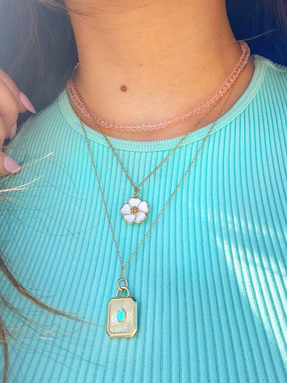 Moonstone Solitaire 24K Gold Filled Necklace